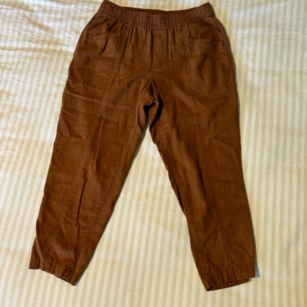 Linen cropped pants